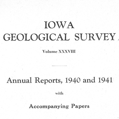 Iowa Geological Survey Annual Report